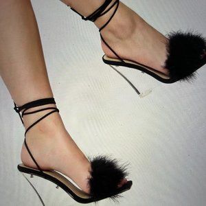 Fashion Nova, Size 10, Black Wedges